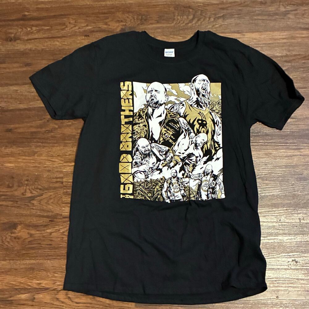 Good Brothers Gallows Anderson T-Shirt Large WWE NJPW Bullet Club‎ PWL